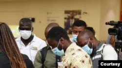 Wasu daliban Ghana da aka kwaso daga Ukraine (Photo: Ma'aikatar harkokin wajen Ghana)