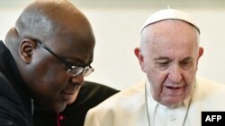 Papa François alipokutana na Rais Félix Tshisekedi mjini Vatican, Januari 17, 2020.