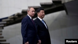 俄罗斯总统普京与中国国家主席习近平(资料照片)