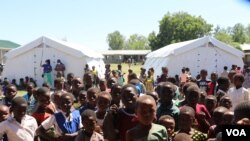FILE - Children gather at a camp in the Phalombe district, Malawi, Feb. 3, 2022. Health experts say the COVID-19 pandemic has deprived many children of the chance to complete all doses of the polio vaccine. (Lameck Masina/VOA)
