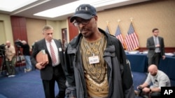 Muhammad Ali Jr., son of the late boxing legend Muhammad Ali, arrives for a forum on Capitol Hill in Washington, March 9, 2017.