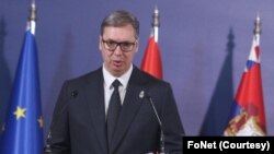 Predsednik Srbije Aleksandar Vučić na ceremoniji dodele ordenja policajcima sa Kosova