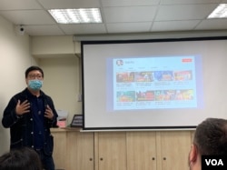 台湾民主实验室执行长吴铭轩（美国之音特约记者杨安摄影）