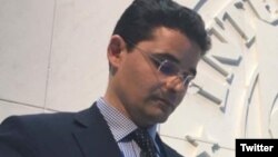 Greek financial journalist Thanasis Koukakis is seen in an undated photo from his Twitter.