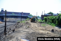 An area known as “The Tracks”, where hundreds of heroin addicts would gather to use drugs, is in the process of a cleanup.