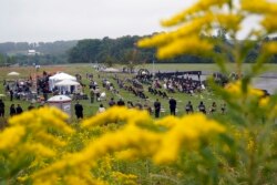 Presiden AS Donald Trump ketika memperingati peristiwa jatuhnya Penerbangan No. 93 di dekat kota Shanksville, Pennsylvania 11 September 2020 (foto: dok).