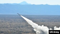 미국 뉴멕시코주의 멕그레거사격장에서 패트리엇 방공미사일 훈련을 하고 있다. (자료사진)