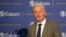 FILE - Andre de Ruyter, Group Chief Executive of state-owned power utility Eskom speaks during a media briefing in Johannesburg, South Africa, Jan. 31, 2020.