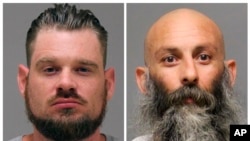 28일 법원에서 중형선고를 받은 배리 크로프트 주니어(왼쪽) 씨와 애덤 폭스씨 (자료사진) 