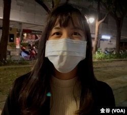 位于台北、从事营销公关的张晴昀 (美国之音/金谷)