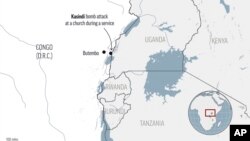 A suspected extremist attack at a church in eastern Congo killed at least 10 people and wounded more than three dozen, according to the country’s army.