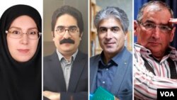 از راست صادق زیباکلام، بهروز چمن آرا، محمد راغب و نگار ذیلابی