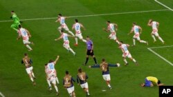 شادی بازیکنان تیم کروشیا