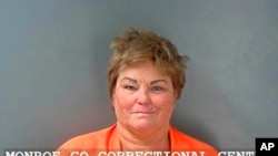 This photo provided by police in Bloomington, Indiana, shows Billie Davis, who is accused of stabbing a student aboard a bus Jan. 11, 2023. Officials say Davis targeted the victim because she's Asian.