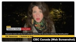 ربکا کولارد، خبرنگار بخش خبر شبکه سراسری سی بی سی کانادا