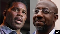 Heršel Voker, republikanski kandidat za senatora iz Džordžije (levo) i demokratski kandidat, aktuelni senator Rafael Vornok. 