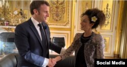 امانوئل مکرون و مسیح علینژاد