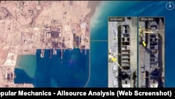 عکس ماهواره‌ای تبدیل کشتی باربری به ناو هواپیمابر