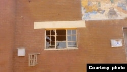 Part of a warehouse where refugees looted items. (Courtesy photo by refugees who witnessed the violence)