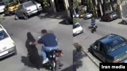 صحنه‌ای از یک کیف‌قاپی در ایران، ثبت شده توسط دوربین‌های مداربسته - آرشیو