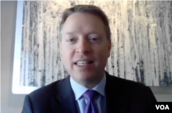 美国前副国家安全顾问博明3月21日出席商务部跨党派视频会议 （商务部会议视频截图）