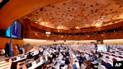 스위스 제네바에서 유엔 인권이사회 회의가 열리고 있다.