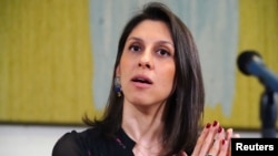 نازنین زاغری رتکلیف در کنفرانس خبری روز دوشنبه ۱ فروردین ۱۴۰۱