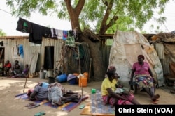 Displaced people are pictured at the EYN CAN Center internally displaced persons camp in Maiduguri, Nigeria, March 24, 2016.