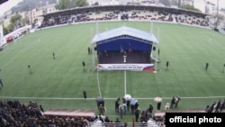სოხუმის "დინამოს" სტადიონი, რუსეთის მხარდამჭერი მიტინგი