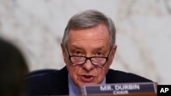 Sen. Dick Durbin, D-Ill., speaks at the confirmation hearing of Supreme Court nominee Ketanji Brown Jackson, on Capitol Hill, March 22, 2022.(archive photo)