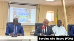 Le Maire Barthélemy Dias tient son propre forum de l’eau, à Dakar, le 23 mars 2022. (VOA/Seydina Aba Gueye)
