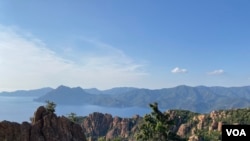 FILE - The coast of western Corsica, not far from Cargese where nationalist Yvan Colonna was buried. (Lisa Bryant/VOA)