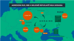 OKB: Mbi 4 milionë refugjatë janë larguar nga Ukraina