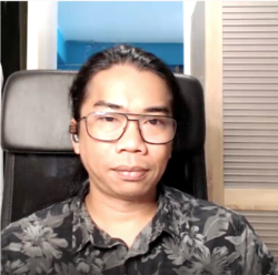 Syaldi Sahude, Co-founder Aliansi Laki-laki Baru. (Sumber foto: VOA/tangkapan layar Teams)