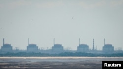 资料照片：乌克兰东部的扎波罗热核电站。(2023年6月16日）