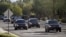 President Barack Obama's vehicle and motorcade are seen leaving Thunderbird Country Club in Rancho Mirage, Calif., Saturday, Feb. 13, 2016. On Monday and Tuesday, Obama will be with the leaders of the Association of Southern Asian Nations (ASEAN).