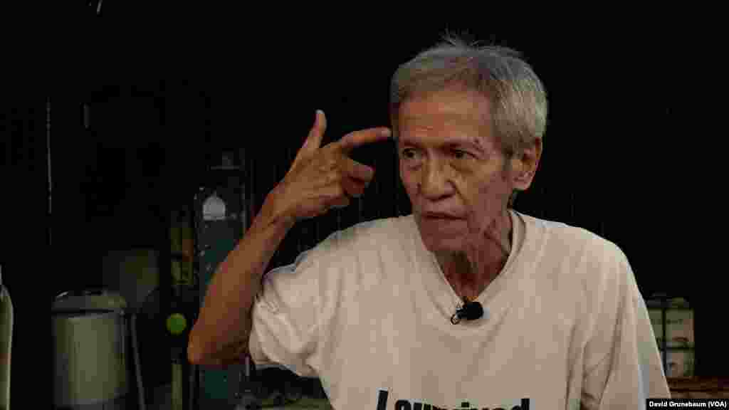 Danilo dela Fuente was tortured with electric shocks. He also faced Russian roulette. (David Grunebaum/VOA)