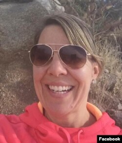 The victim of Southwest Airlines Flight 1380, Jennifer Riordan, poses in this undated photo obtained from social media.