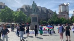 Azərbaycanlı siyasi mühacirlər Fransada aksiya keçirib