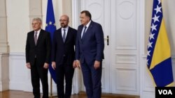 Charles Michel sa članovima Predsjedništva BiH, Sarajevo, 20. maj 2022.