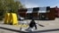 A view shows the dismantled McDonald's Golden Arches after the logo signage was removed from a drive-through at a McDonald's restaurant in Khimki outside Moscow, Russia May 23, 2022. REUTERS/Lev Sergeev 