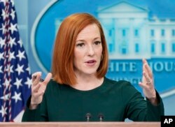 Mantan Juru Bicara Gedung Putih Jen Psaki. (Foto: AP)