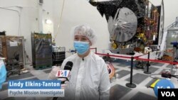 Screenshot of VOA's interview with Lindy Elkins-Tanton