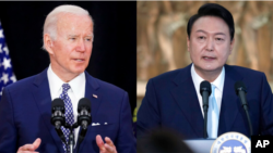 조 바이든(사진 왼쪽) 미국 대통령과 윤석열 한국 대통령 (자료사진)