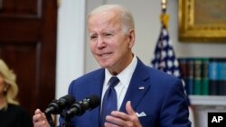 President Joe Biden speaks to the nation about the mass shooting at Robb Elementary School in Uvalde, Texas, from the White House, in Washington, May 24, 2022. 