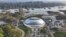 In this photo released by Xinhua News Agency, an aerial photo taken on March 28, 2022, shows a view of Chun'an Jieshou Sports Centre Velodrome, a venue of the 19th Asian Games Hangzhou 2022 in Hangzhou, eastern China's Zhejiang Province.