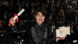 Song Kang-ho, winner of the award for best actor for "Broker," following the awards ceremony at the 75th international film festival, Cannes, France, May 28, 2022.