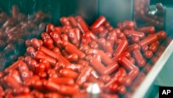 Perusahaan farmasi Merck & Co. mengatakan Jumat, 1 Oktober 2021, bahwa pil eksperimental COVID-19 mengurangi rawat inap dan kematian hingga setengahnya . (Foto: AP)