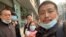 FILE - Ren Quanniu, right, and other supporters of lawyer Lu Siwei pose for a group photo in Chengdu in southwestern China's Sichuan Province, Jan. 13, 2021, in this photo taken by Ren Quanniu. 