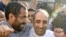 Hagai Amir (R), the brother of the man who assassinated the late Israeli Prime Minister Yitzhak Rabin, rejoices after his release from Ayalon prison, south of Tel Aviv May 4, 2012.